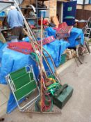 A good lot of quality vintage tools, a Qualcast & hose etc. Collect Only.