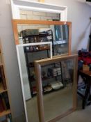 4 large, oblong mirrors. Collect Only.