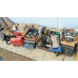 A very large lot of 'garage find' unsorted motorcycle parts etc. Collect Only.