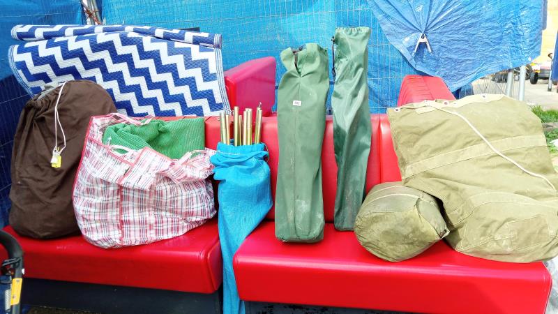 A good lot of camping ground sheets & awnings. Collect Only.
