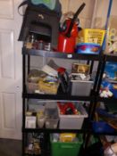 A large quantity of tools etc (4 shelves). Collect Only.