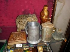 A quantity of pewter/ metal etc