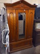 A gothic mirror wardrobe with large drawer. Collect Only.