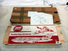 A complete vac form Hawker Siddeley Vulcan, scale 1:72 and a vac form Handley Page Victor kit with