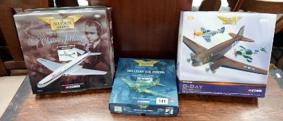 3 boxed aviation archive models, 47112, AA99148, 48506, scale 1:144