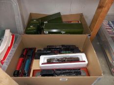 A collection of Resin locomotive models including 5 Lilliput Lane, age of steam etc