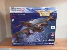 A boxed new Avro Lancaster MK111 special, scale 1:72, Corgi model exchange members Ltd