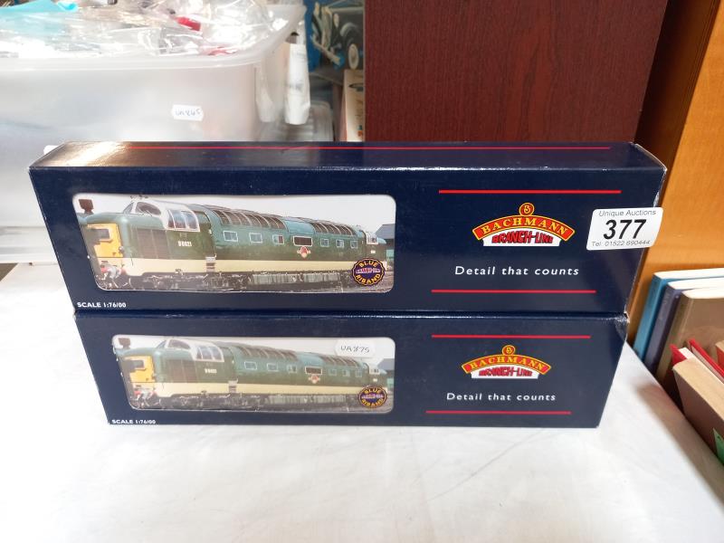 A Bachmann Branchline TMC limited edition class 55 Delta 32-525X, 32-525T, Both 172/505