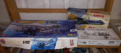 2 Airfix and 1 other plastic aircraft model kits