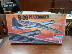 A monogram 1:72 B-36 Peacemaker model kit, looks to be complete