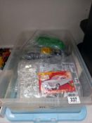 7 plastic model kits. Unboxed and unchecked, no instructions