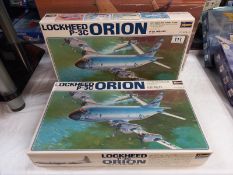 2 boxed Hasegawa ki5t Lockheed P-3c Orion model kits