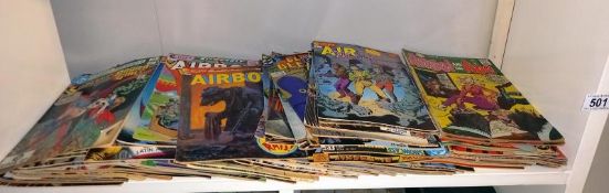 A quantity of Eclipse comics, Airboy, Air maidens, Angel and the ape