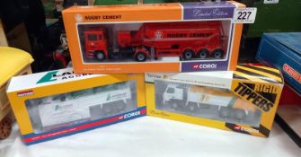 3 Corgi Classics lorries, CC13511 Laforge, CC13502 Tarmac, 74901 Rugby cement