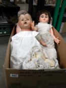3 vintage/ antique dolls including 2 by Schoenau & Hoffmeister and Dee+Gee Toyco