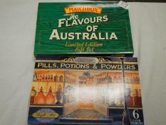 2 Matchbox MB38 limited edition gift sets, The Flavours of Australia and Pills, potions and