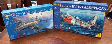 2 Revell aircraft model kits 04394 Aalifax, 4380 Albatross