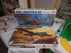 2 Tamiya avro Lancaster and Dam Busters grand slam bomber model aircraft kits