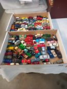 2 trays of plastic H0/00 gauge model cars by Wiking & Bretina etc