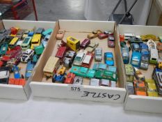 3 trays of early Matchbox, Diecast models etc