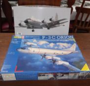 Revell and Hasegawa p-3C and UP-3C Orion aircraft kits, sealed in bags