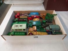 A tray of Diecast, Dinky and Corgi models, including pre-war taxi etc