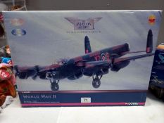 A boxed Corgi aviation Avro Lancaster B1 bomber, scale 1:72 model AA32609 ( box picture sun