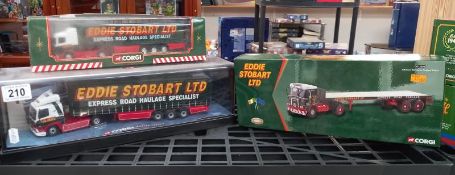 3 Corgi Eddie Stobart lorries CC12502, 59503, 75403