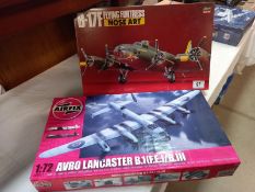 A boxed airfix 1:72 A08013 Avro Lancaster and Hasegawa 51518 B-17F Flying Fortress