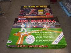 2 Baseball boardgames:- All Star baseball and mini base ball. Completeness unchecked.