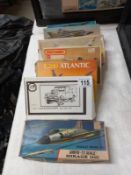 A selection of earlier aircraft model kits by airfix and Match box. Completeness unknown.