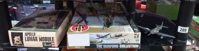 A Revell Apollo lunar module kit H-1842, Airfix- The Duxford collection - A50056, completeness