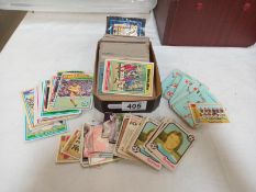 A quantity of Circa 1970's football cards including Panini, Topps chewing gum, etc