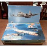 2 Hasegawa aircraft model kits including 02055 and Lockheed p.3c update 11/111 Orion, no