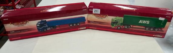 2 Corgi hauliers of renown CC14006 AWS, CC13718 Intake