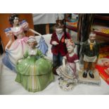 5 mid 20th century figures, including one box.