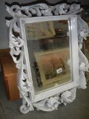 An unusual rectangular mirror (damage to frame) COLLECT ONLY.
