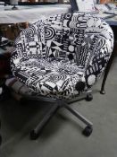 A retro style swivel chair, COLLECT ONLY.