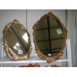 A gilt framed bevel edged table mirror and one other, COLLECT ONLY.