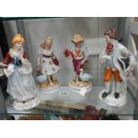 Four 20th century continental porcelain figures.