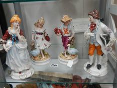 Four 20th century continental porcelain figures.