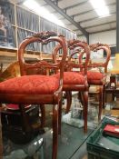 A good set of late Victorian mahogany dining chairs, COLLECT ONLY.