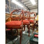 A good set of late Victorian mahogany dining chairs, COLLECT ONLY.