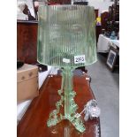 A 20th century retro style green plastic table lamp.