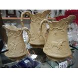 A set of 3 early Victorian jugs by Edward Whalley, Corbridge.