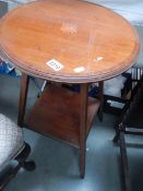 A circular inlaid occasional table. COLLECT ONLY.