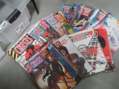 A mixed lot of 2000 AD and Crisis comics.
