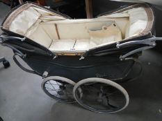 A vintage twin dolls pram, (missing handle) COLLECT ONLY.