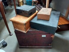 An old tool box & quantity of other boxes COLLECT ONLY.