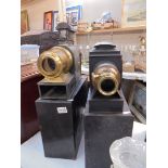 Two Magic Lantern projectors in metal cases, for spare or repair.